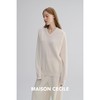 MAISON CECILE三色|高克重全羊绒V领宽松松弛感毛衣 商品缩略图3