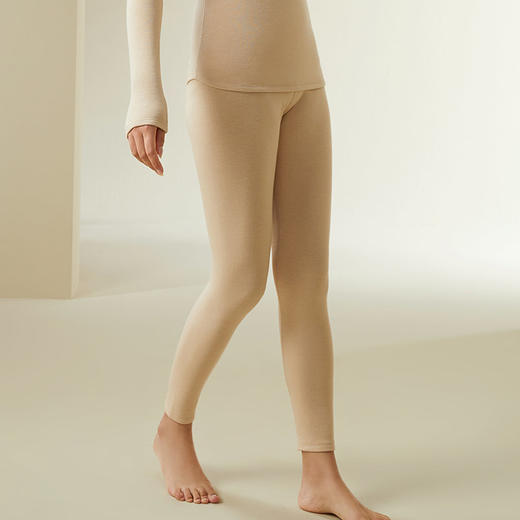 金三塔桑蚕丝弹力拉绒打底衫女宽松透气轻运动舒适内搭保暖内衣女  NZFFD724/NZFDD901 商品图5