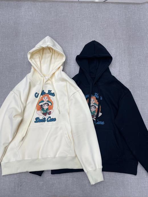 D120871美式复古连帽卫衣2025秋冬加绒新款卡通卫衣 商品图1