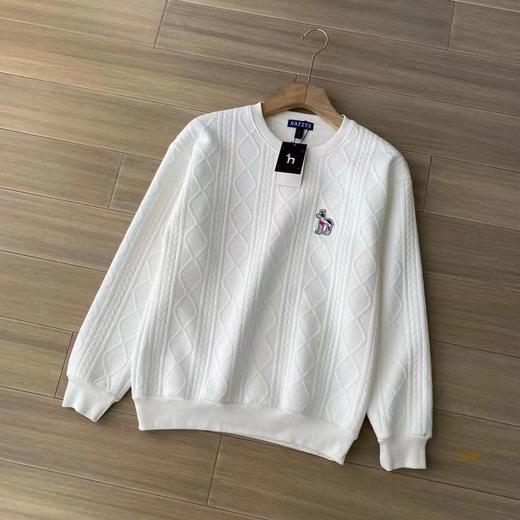 D120874舒适透气刺绣小标男士圆领加绒卫衣 商品图3