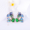【福蝶】空窗珐琅蝴蝶耳钉-EZ12405077 商品缩略图1