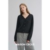 MAISON CECILE 羊绒羊毛亲肤慵懒感温柔精致V领软糯针织小开衫 商品缩略图1