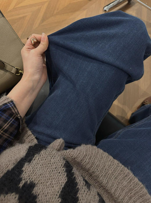 miss‼️加绒拖地牛仔裤直筒裤1118 商品图2