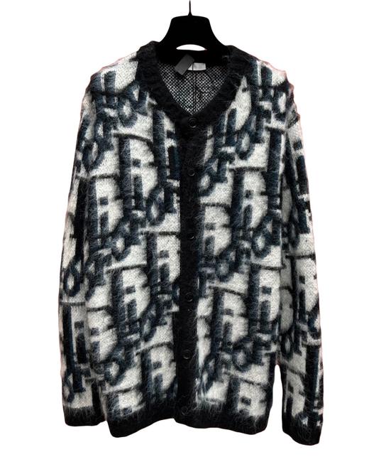 男款马海毛提花针织开衫he010 商品图0