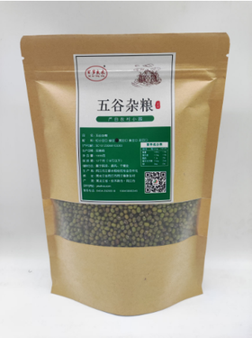 百岁粮农 绿豆牛皮纸自封袋1kg（H）