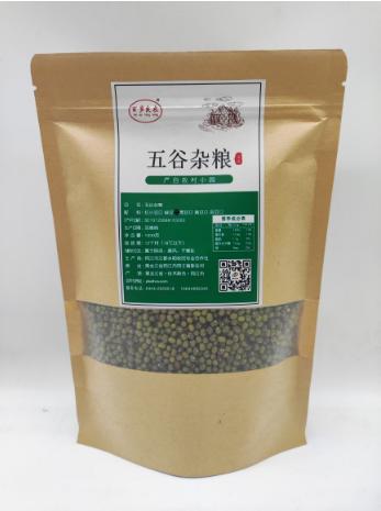 百岁粮农 绿豆牛皮纸自封袋1kg（H） 商品图0