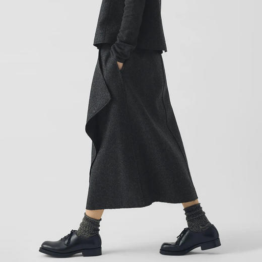 TOAST Boiled Wool Twill Wrap Skirt 女装羊毛半身裙 商品图1