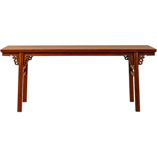 二十世纪	硬木夹头榫螭龙纹平头案 商品图5