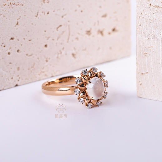 【向光而生】太阳花白蛋戒指-JZ12411027 商品图5