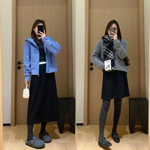 双版花苞裙！400g升级暖柔羊毛毛呢立体捏褶半身裙2025冬新款！ 商品图3