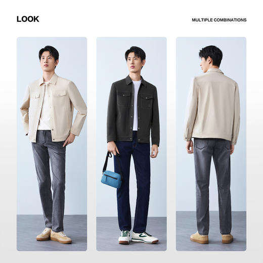 【工装茄克】柒牌男装2026春季新款翻领暗肌理纹面料百搭时尚夹克130K70310 商品图2