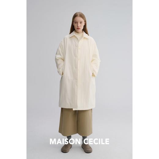 MAISON CECILE 两色|冬日极简夹棉风衣感厚实保暖松弛百搭棉服外套 商品图3