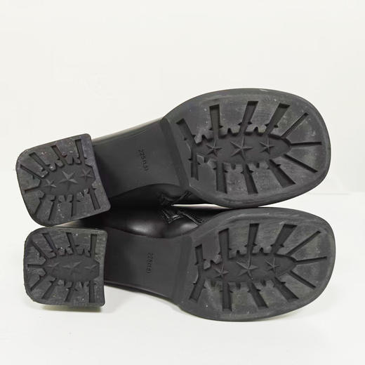 XY-头层羊皮女士时装靴秋冬季新款真皮高档皮靴气质方跟职业秀气中筒 49.00元 商品图7