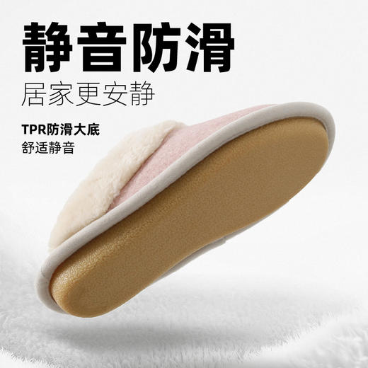 【新款防滑毛绒包头情侣棉拖鞋】 可外穿居家加绒保暖 商品图4