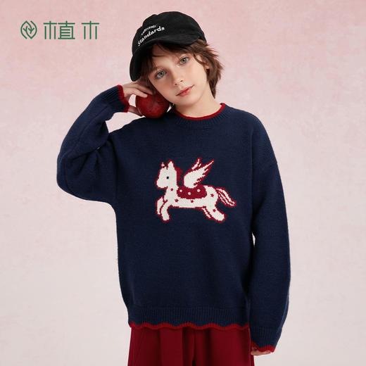 【年服】植木男女童翼马系列北极绒毛衣55M289013 商品图2