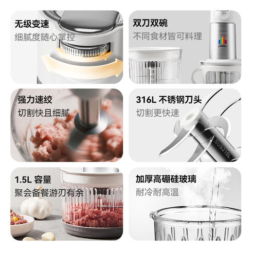 浦利顿宝宝料理机多功能绞肉研磨婴儿辅食机PLD-PR9001 商品图1