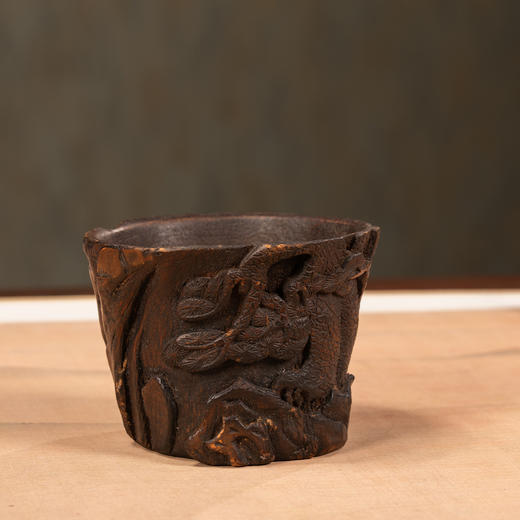 清 竹雕松树纹爵杯 商品图0