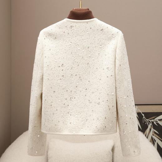 断码清仓价HH 25111310新款81.3%羊毛双面尼外套休闲圆领双排扣上衣 商品图2