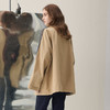 谜底撞色风衣长袖2026春季新品轻便茧型拼接无领百搭女261ME0025 商品缩略图2