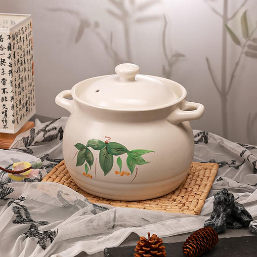【春华福绵汤煲】陶煲王新款白色陶瓷煲汤砂锅炖锅家用煤气专用耐高温 商品图3
