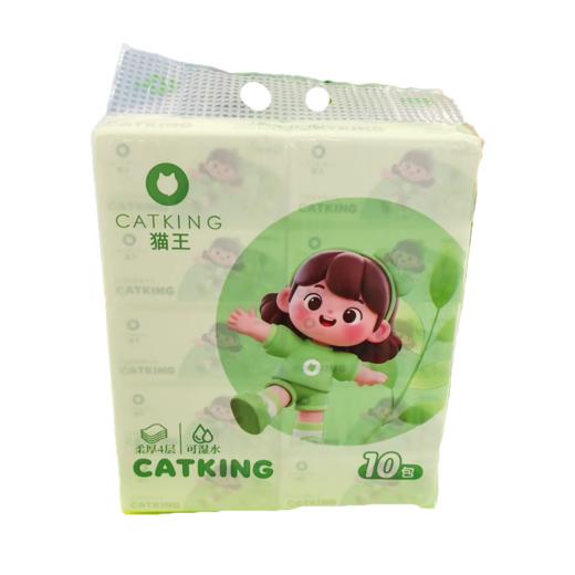 A猫王10包240张朵朵压花软抽纸 商品图0