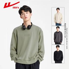 回力卫衣男2025春秋新款重磅圆领长袖T恤内搭男生打底衫男士上衣