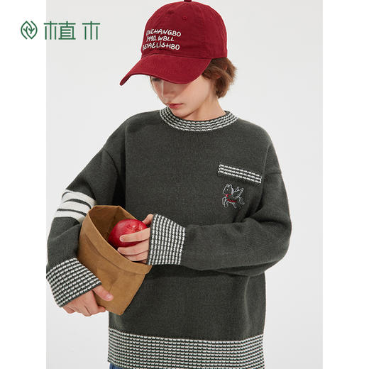 【年服】植木男女童可爱Q版敦煌翼马毛衣55M289022 商品图1