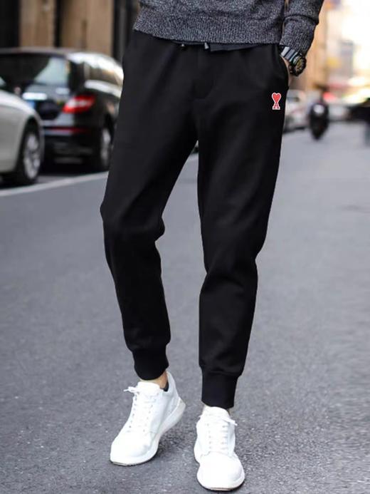 D120850银狐绒加绒秋冬男士运动束脚卫裤休闲裤 商品图6