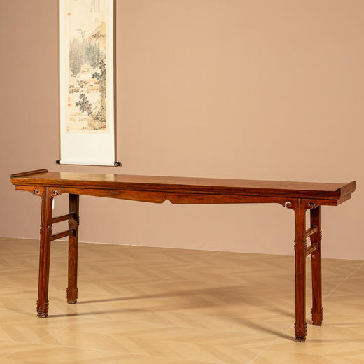 二十世纪	黄花梨独板壸门牙板插肩榫翘头案 商品图0