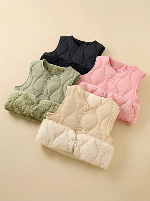 【YW】无忧购加厚绒保暖马甲男女童背心2025秋冬新品男女童马夹可外穿（截单后3-5天发货) 商品图2