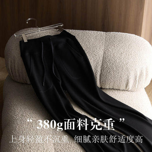 丁摩 山羊绒保暖毛呢绒抽绳口袋喇叭裤女S210 商品图1