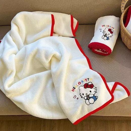 【YW】无忧购39元2套ins风kt猫浴巾毛巾套装女生宿舍家用珊瑚绒吸水速干不掉毛毛巾65535（截单后3-5天发货) 商品图2