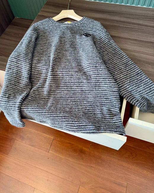 D120857亲肤不扎人兔毛细腻柔滑条纹打底衫 商品图14