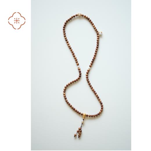 米马饰物 正区 迈索尔天然黑肉老山檀108子手持念珠 大地的温暖 商品图4