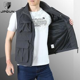 男士春秋季马甲薄款日系夹克潮流工装机能风无袖坎肩背心马夹