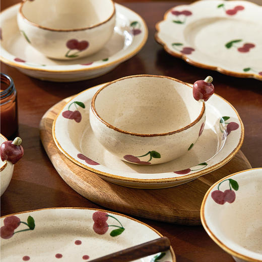 摩登主妇釉下彩餐具家用陶瓷饭碗汤面碗盘子2025新款高颜值一人食 商品图2