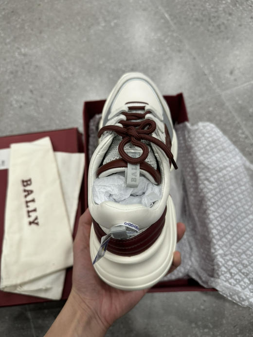 正品 BALLY巴利 时尚运动 低帮跑步鞋 女款 白红 全新破盒 尺码38码0899 商品图3