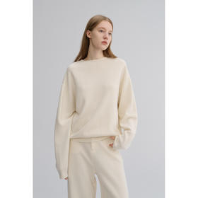 MAISON CECILE 两色|宽松中性卫衣感重工耗时廓形简约松弛针织毛衣