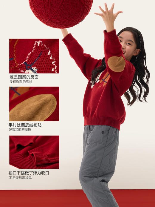 Q21小奶泡红运提花毛衣 商品图3