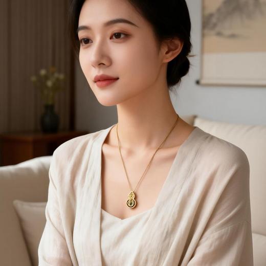 天然芽庄白奇楠包金吊坠 沉水级 SP8053 商品图1