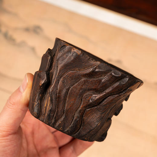 清 竹雕松树纹爵杯 商品图3