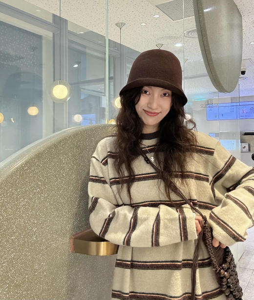 韩国订单条纹定律糯叽叽长袖T恤12082 商品图1