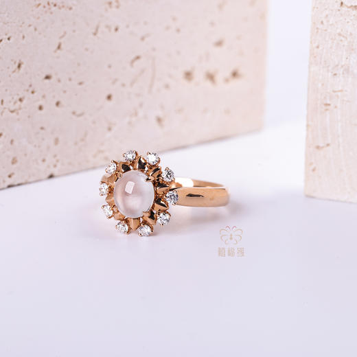 【向光而生】太阳花白蛋戒指-JZ12411027 商品图4