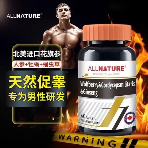 安美奇枸杞蛹虫草人参复合片60片/瓶男性功能障碍腰膝酸软滋补 商品图1