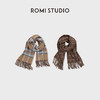 ROMISTUDIO双面格纹软糯羊毛混纱复古氛围感围巾围脖 RWCWP07313 商品缩略图1