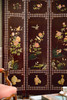 【已售】独角鹿西洋古董中国出品「富贵花鸟」主题百宝嵌装饰螺钿漆木四曲古董屏风 商品缩略图2