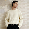 PLUS CRASH冬季新款羊毛混纺高级粗针保暖针织衫男女慵懒圆领毛衣 商品缩略图1