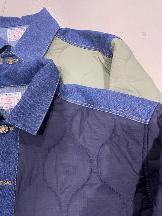 D120872棉服2025秋冬新款拼接菱格复古休闲夹棉衣外套 商品图1