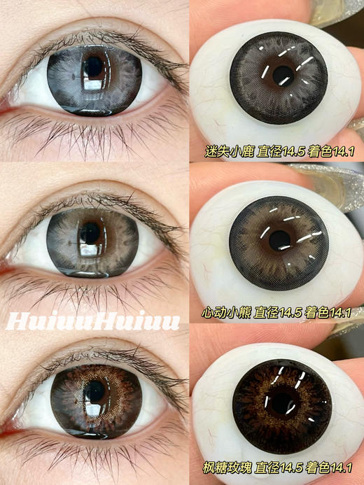 【大直径年抛】SPRINGCON-枫糖玫瑰/迷失小鹿/心动小熊14.5mm【0-800度 含525/575】 商品图0