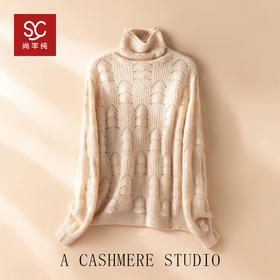 100%Baby小山羊绒~高领加厚山羊绒衫女针织保暖毛衣BABY25031